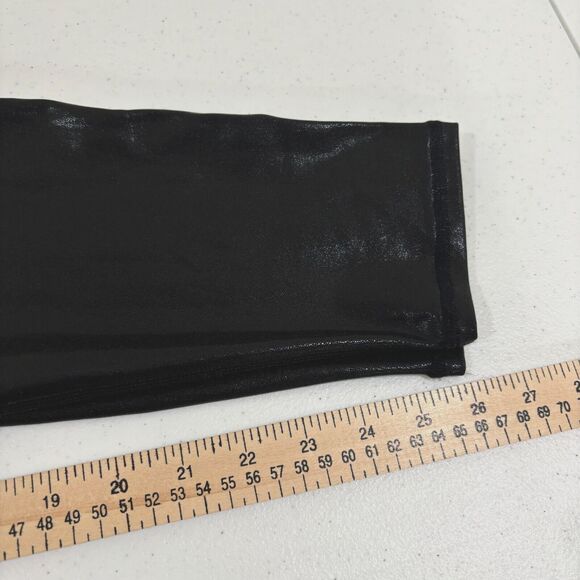 Fabletics Black Vegan Leather Leggings Pants XL Patent Pull On Capsule Wardrobe - Picture 7 of 7